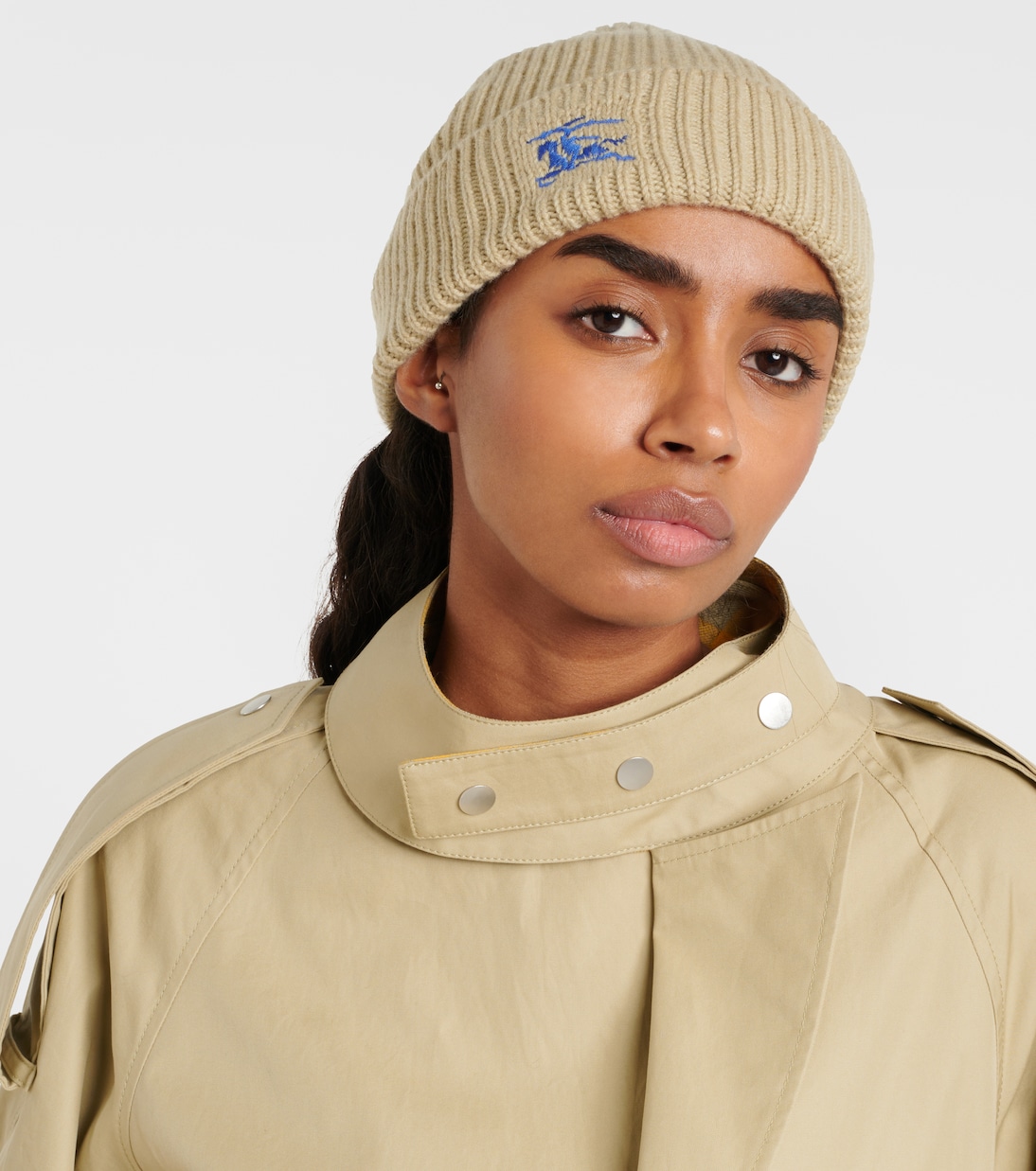 Berretto EKD in cashmere a coste | Burberry