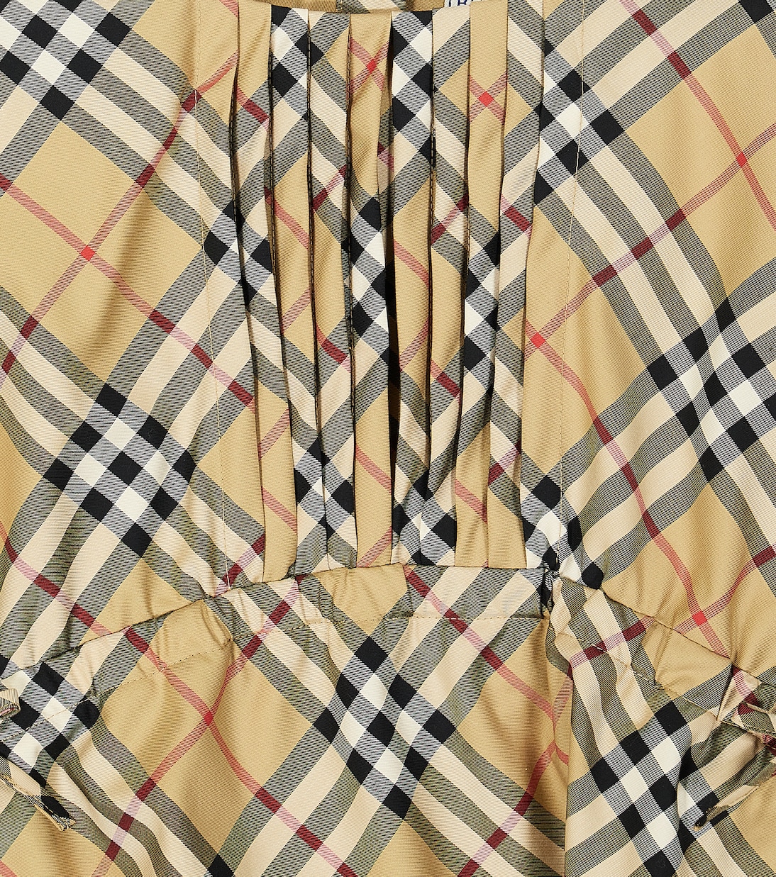 Top de mezcla de algodón con Burberry Check | Burberry Kids