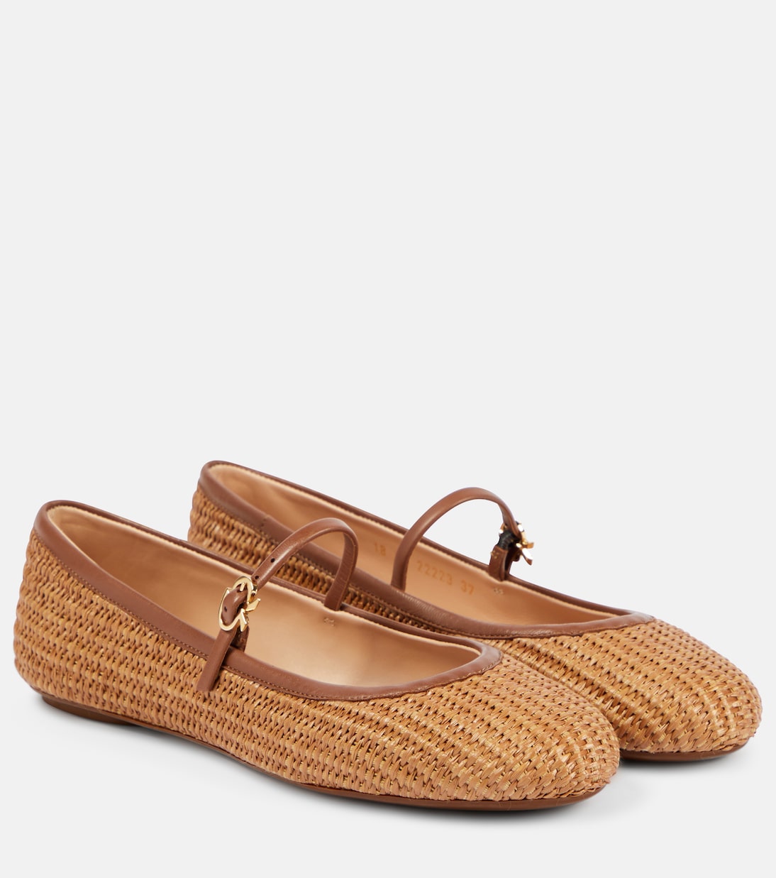 Ballerinas Carla aus Raffiabast und Leder | Gianvito Rossi