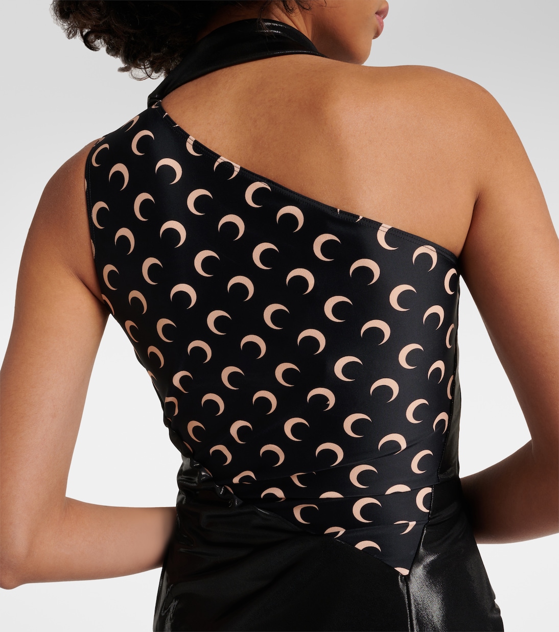 Regenerated Moon draped jersey midi dress | Marine Serre