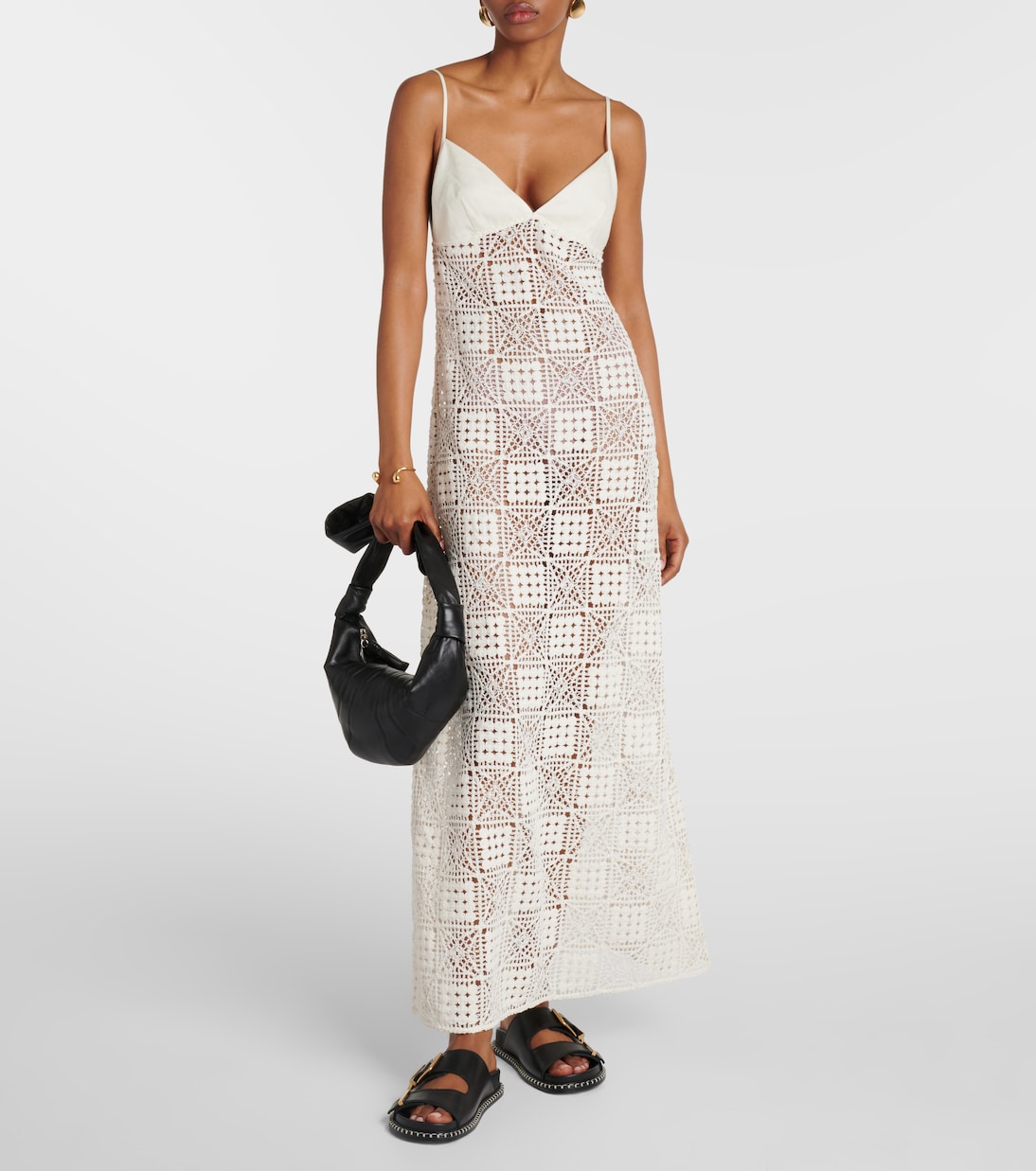 Abito midi in crochet di cotone | SIR