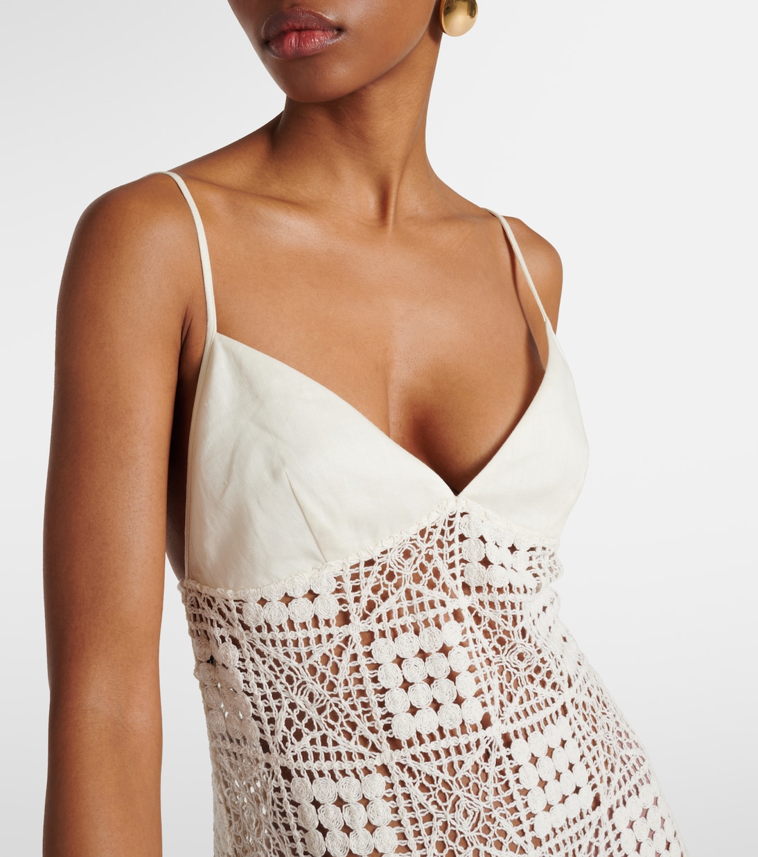 Abito midi in crochet di cotone | SIR
