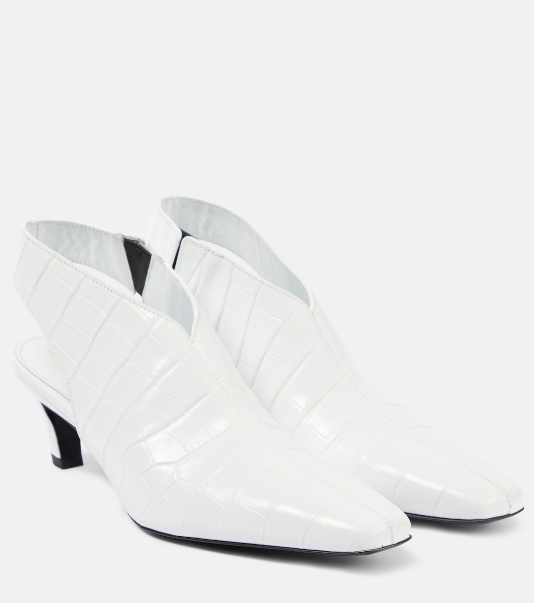 Slingback-Pumps The Croco Slim aus Leder | Toteme