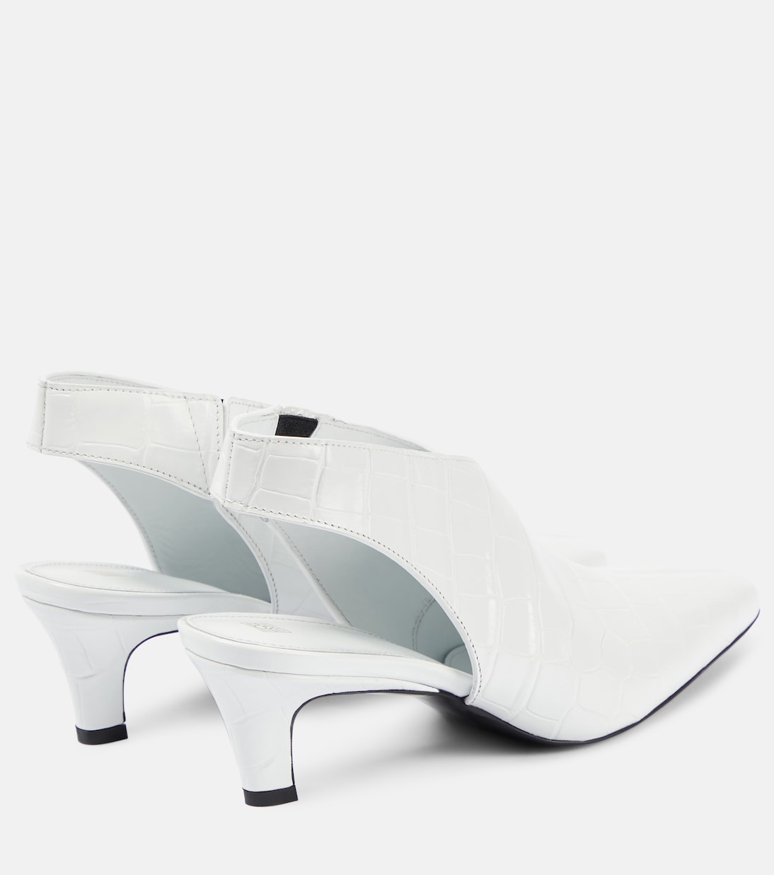 Slingback-Pumps The Croco Slim aus Leder | Toteme