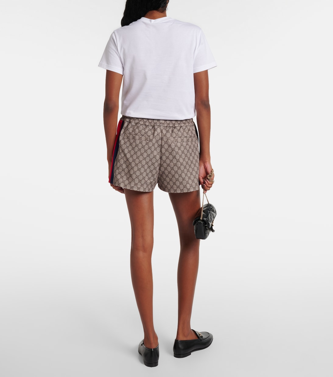 Shorts Web Stripe in jersey GG | Gucci