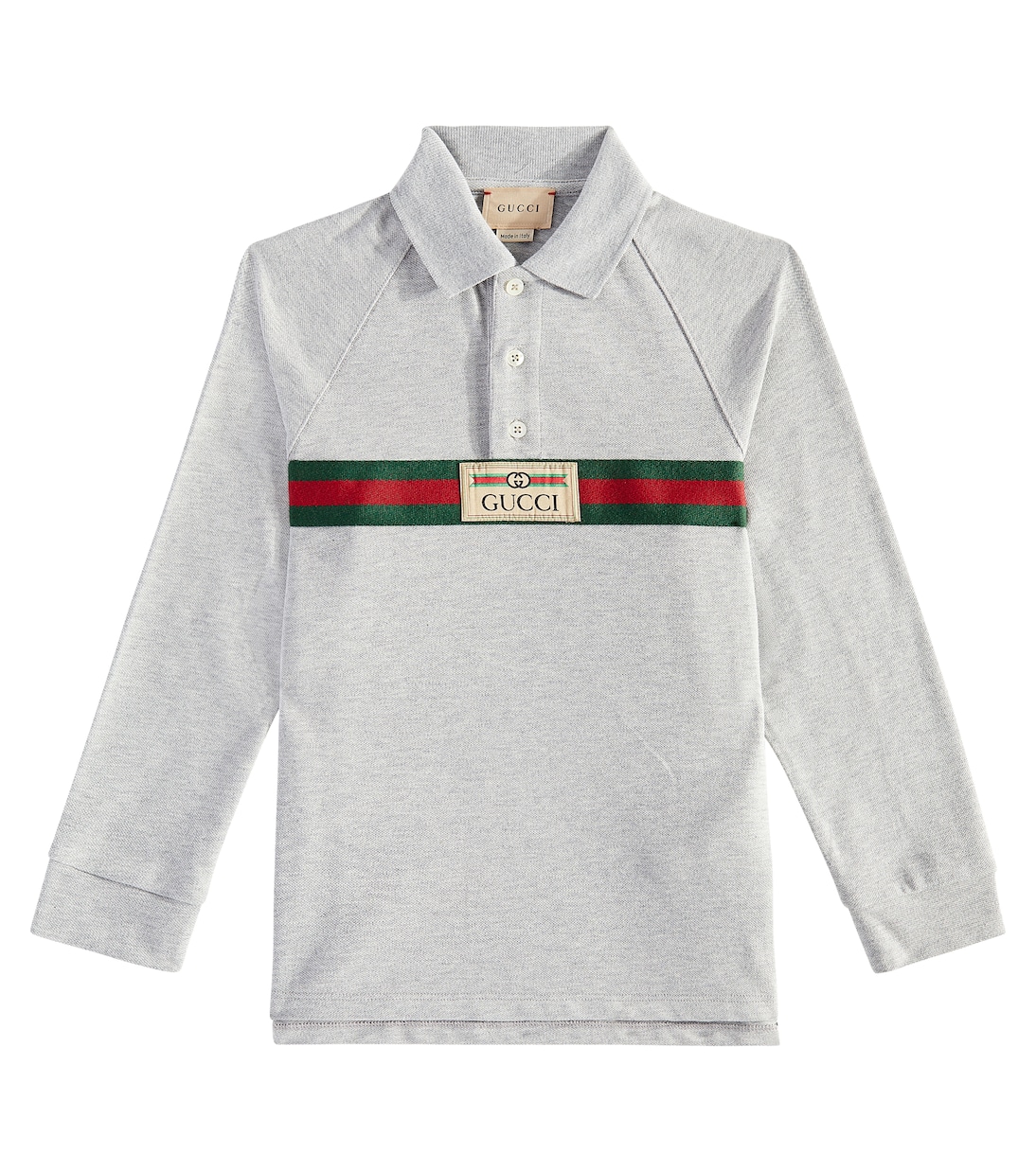 Web cotton-blend polo sweater | Gucci Kids