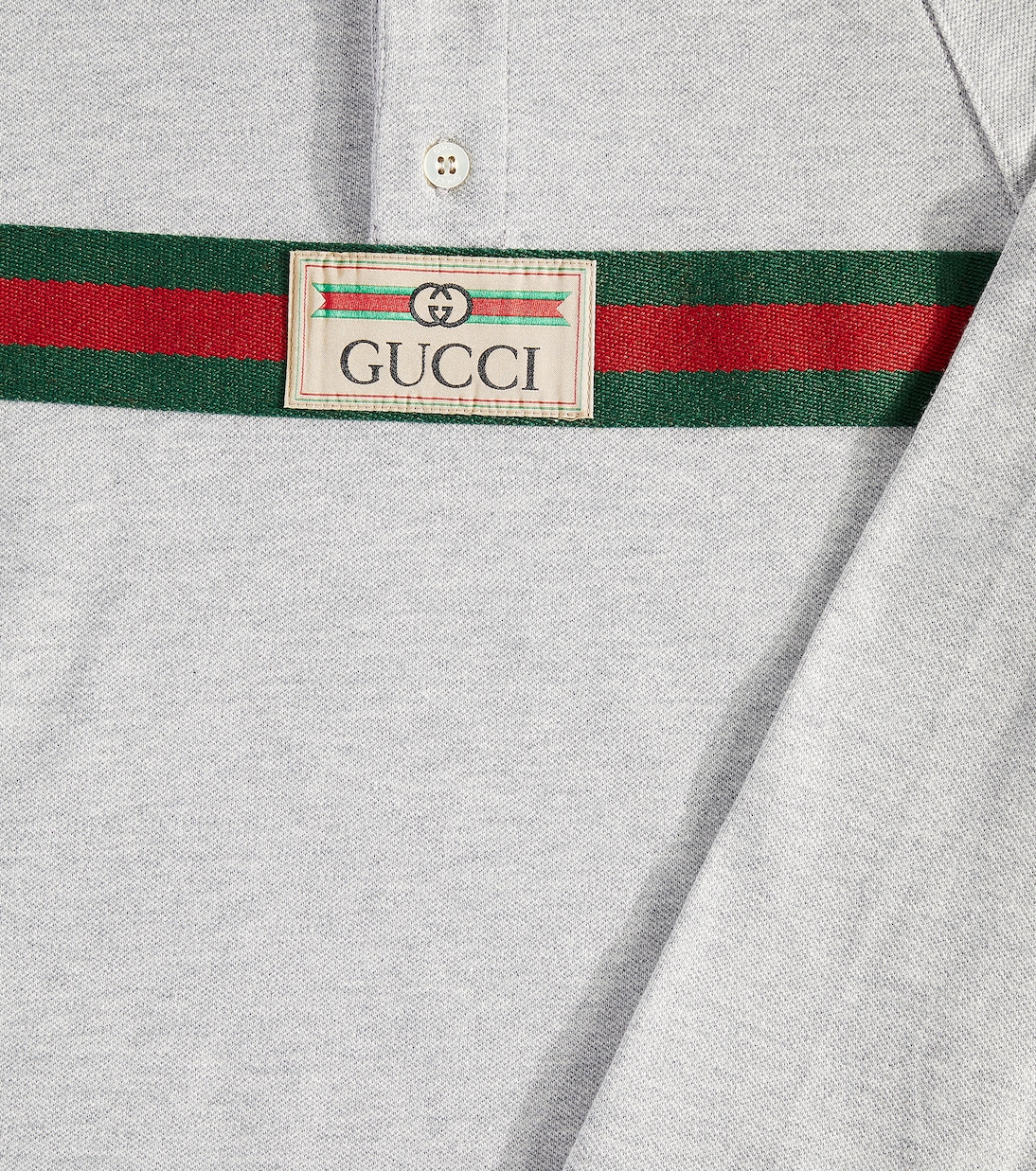 Web cotton-blend polo sweater | Gucci Kids