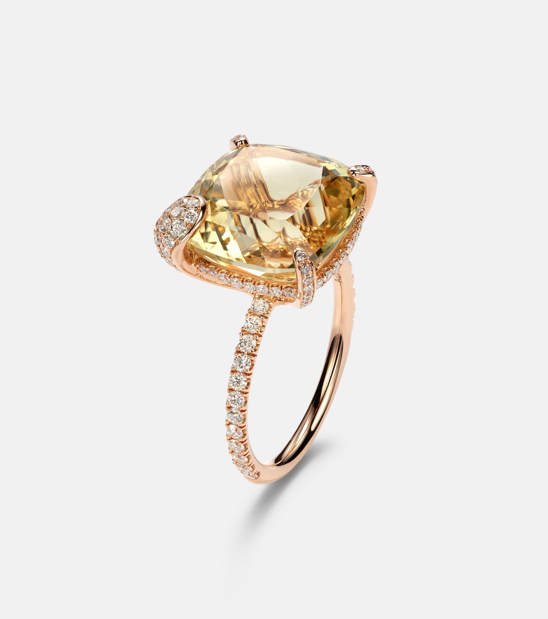 Peekaboo 18kt rose gold ring with beryl and diamonds | Bucherer Fine Jewellery