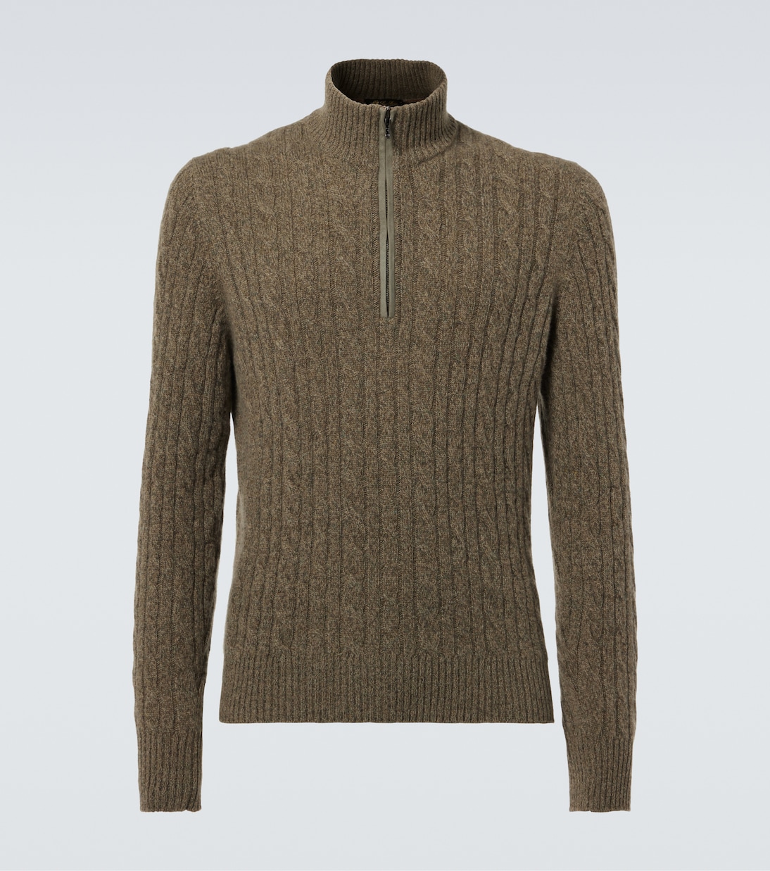 Pullover in cashmere a trecce con zip | Loro Piana