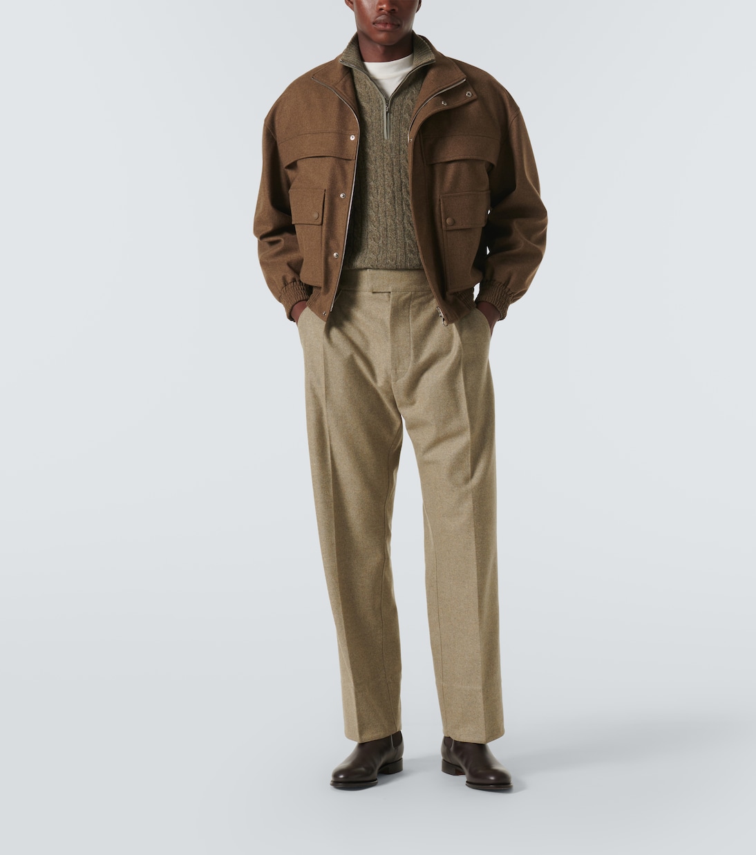 Pullover in cashmere a trecce con zip | Loro Piana
