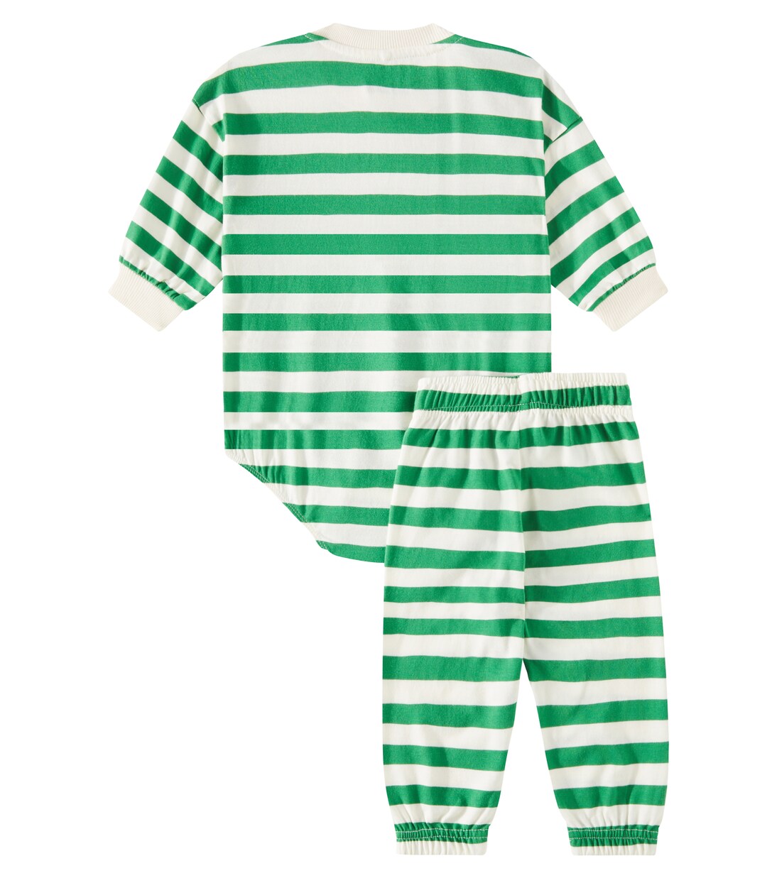 Body e pantaloni in cotone a righe | Mini Rodini