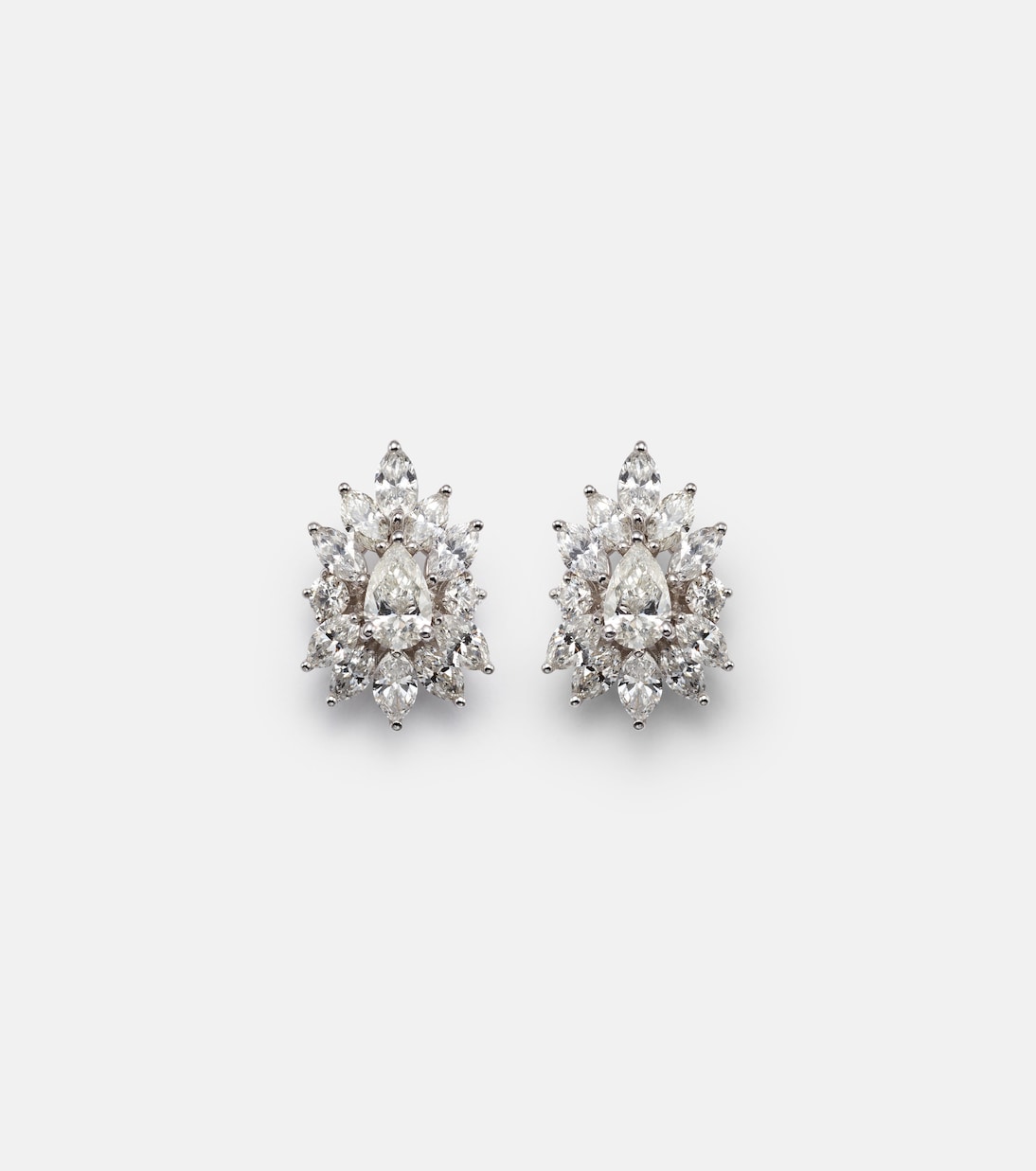 Orecchini Y-Not in oro bianco 18kt con diamanti | Yeprem