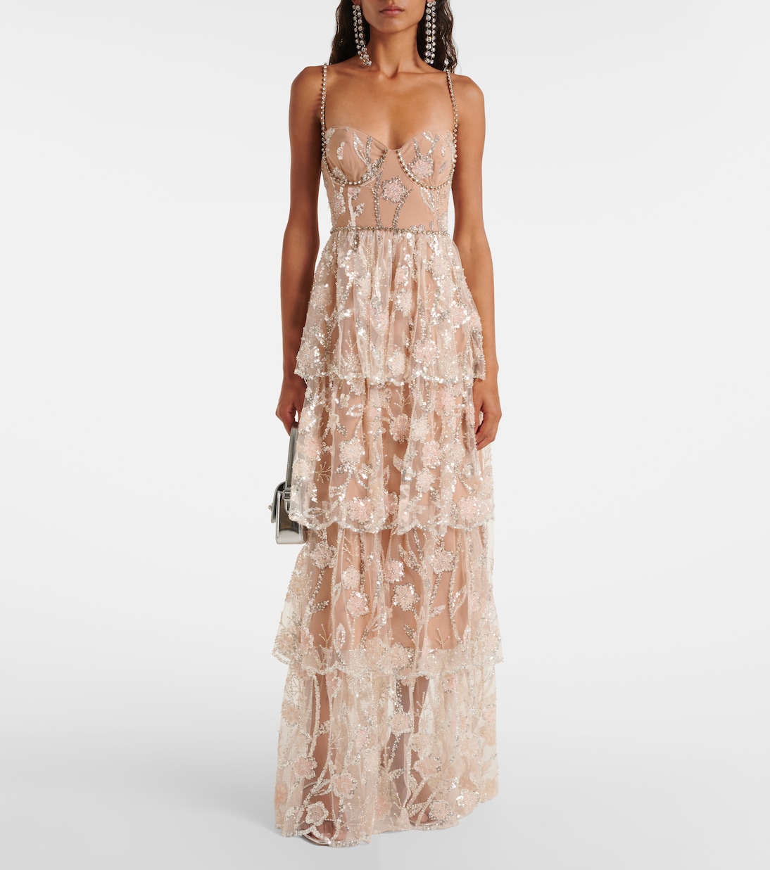 Vestido Corsé de Niveles con Detalles Artísticos para Jóvenes