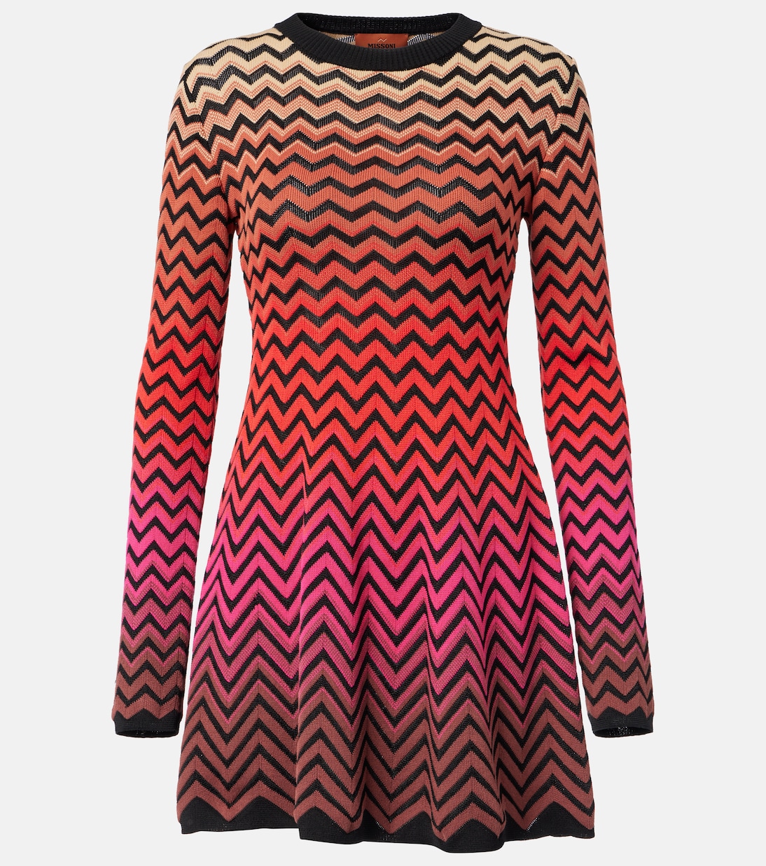 Zig Zag ombré cotton-blend minidress | Missoni