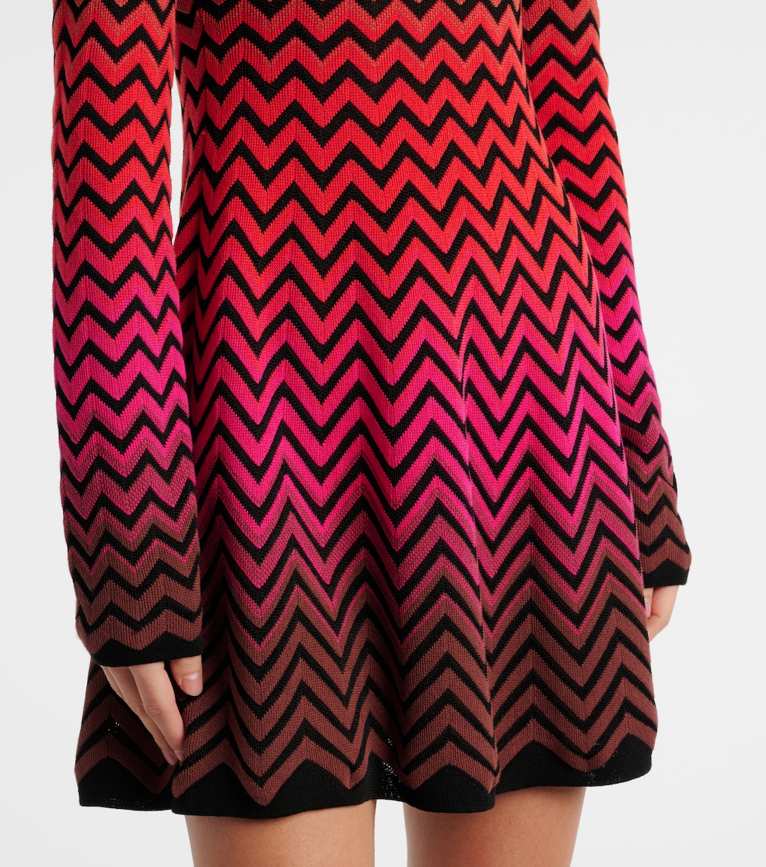 Zig Zag ombré cotton-blend minidress | Missoni