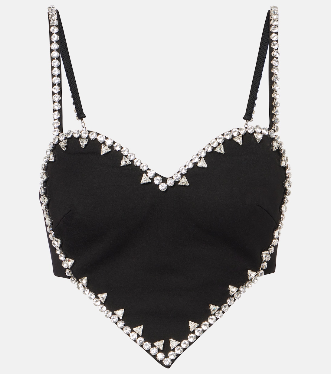 Top cropped Heart con cristalli | Area
