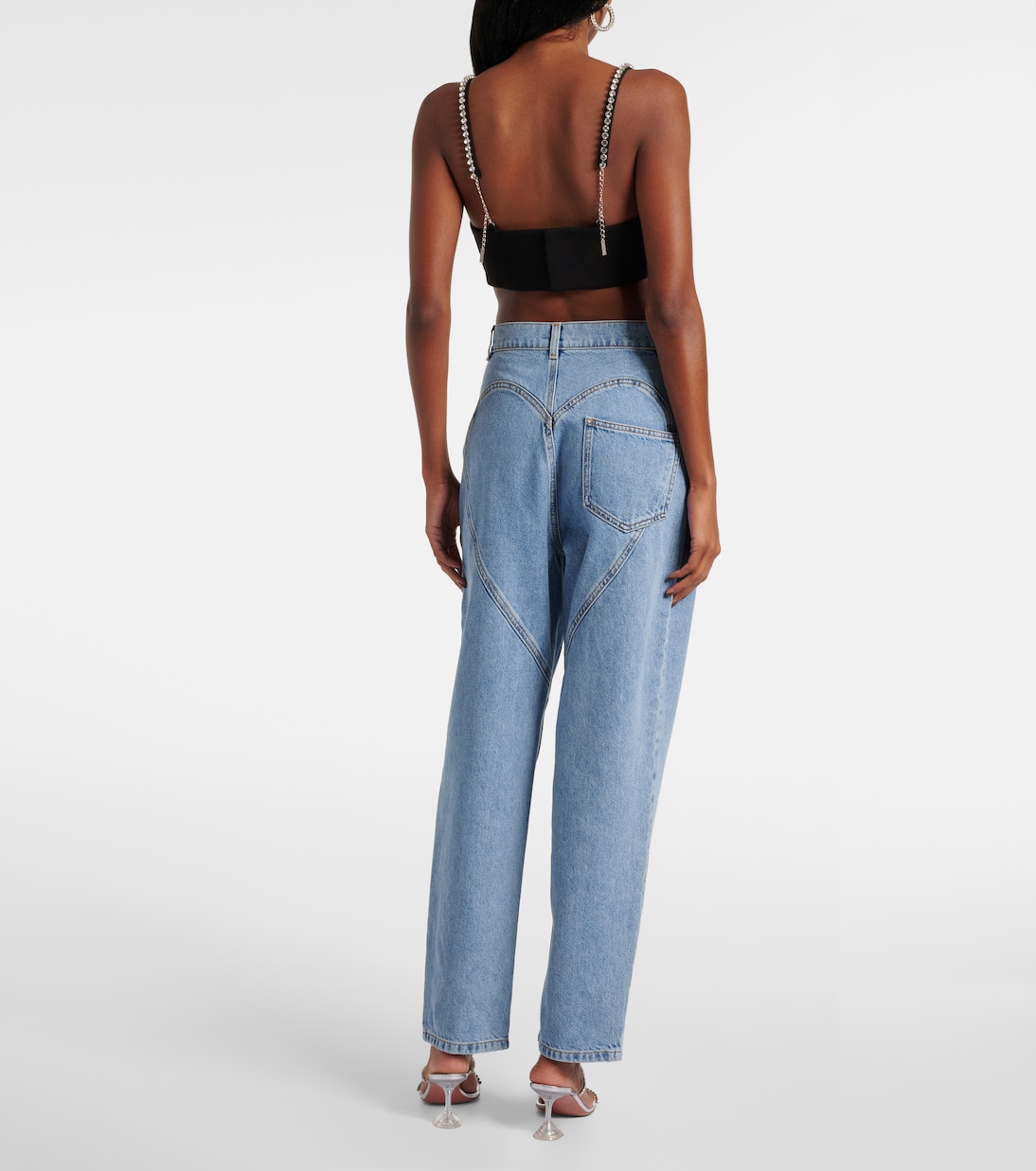 Top cropped Heart con cristalli | Area