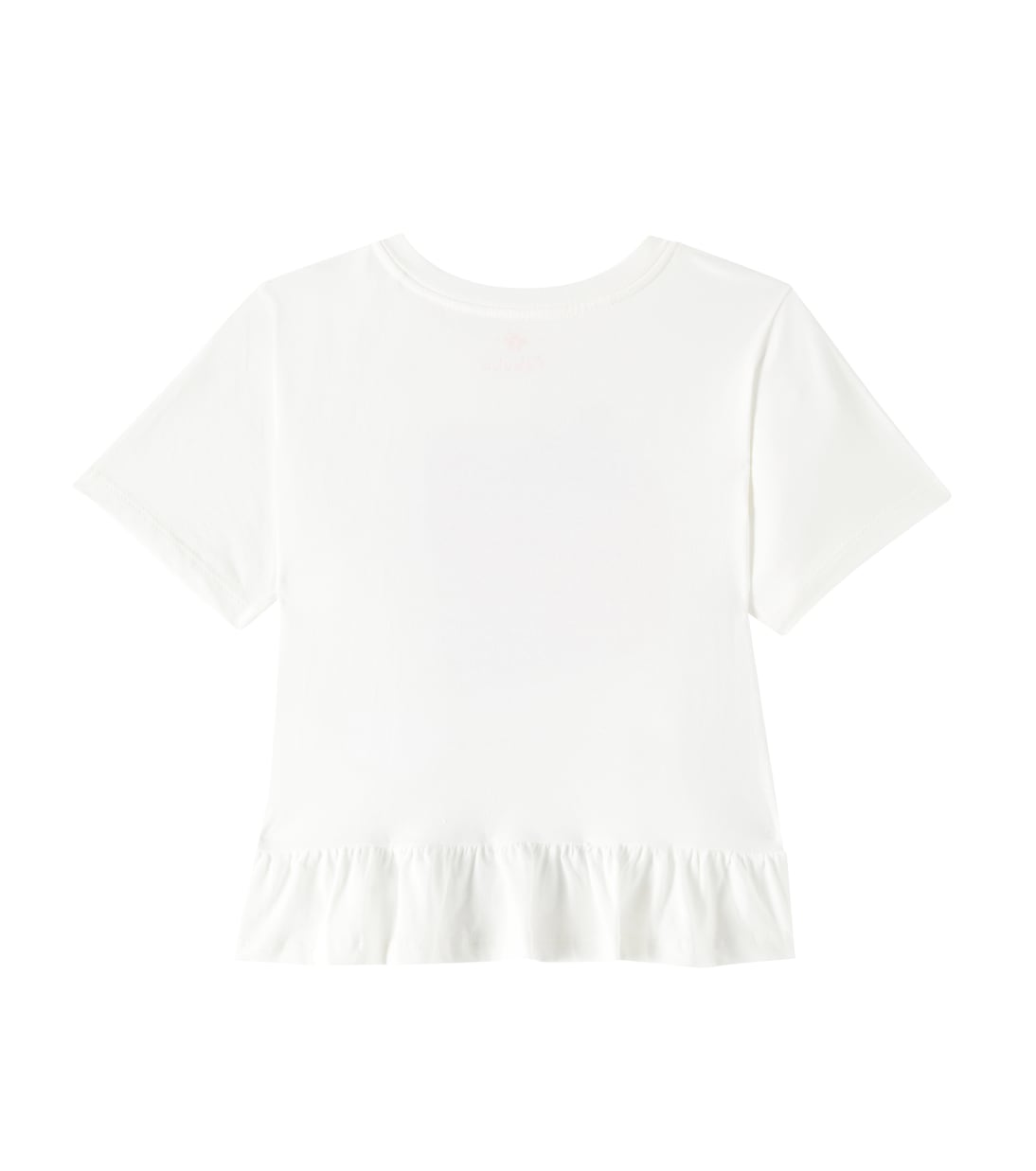 T-shirt in cotone con glitter e volant | Fábula