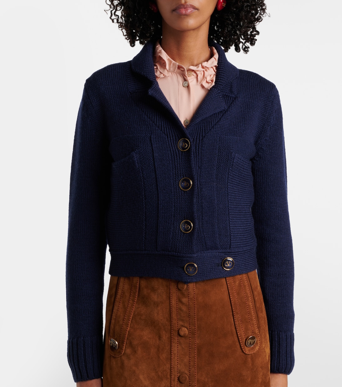 Cardigan in lana e cotone | Valentino