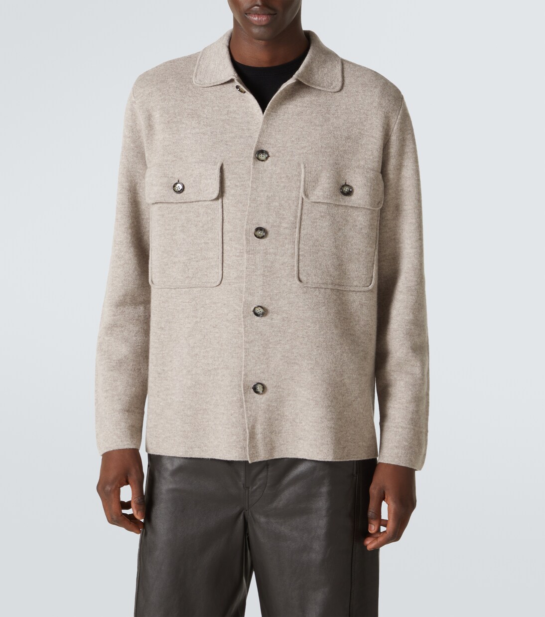 Hemdjacke aus Wolle und Kaschmir | Allude