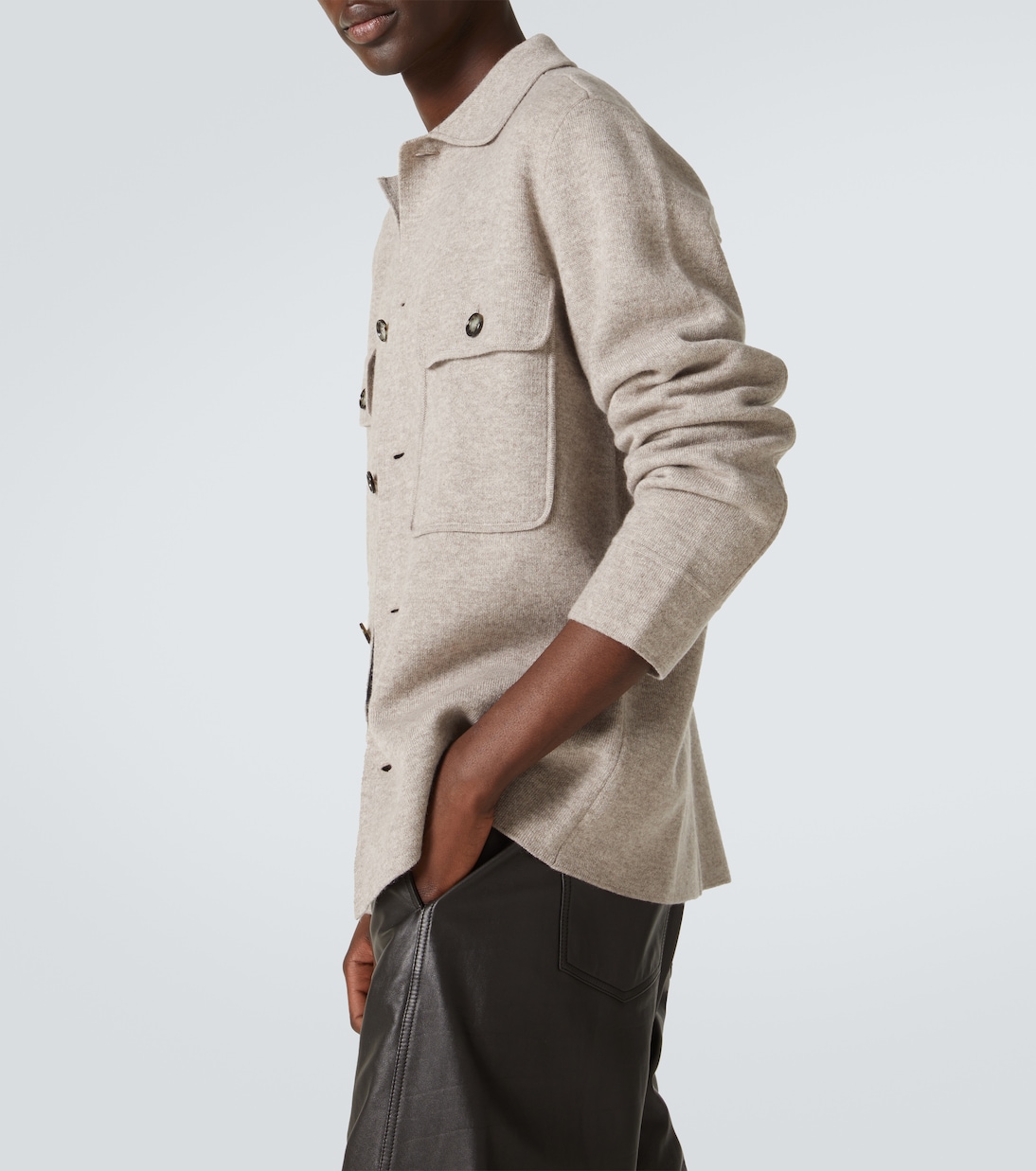 Hemdjacke aus Wolle und Kaschmir | Allude
