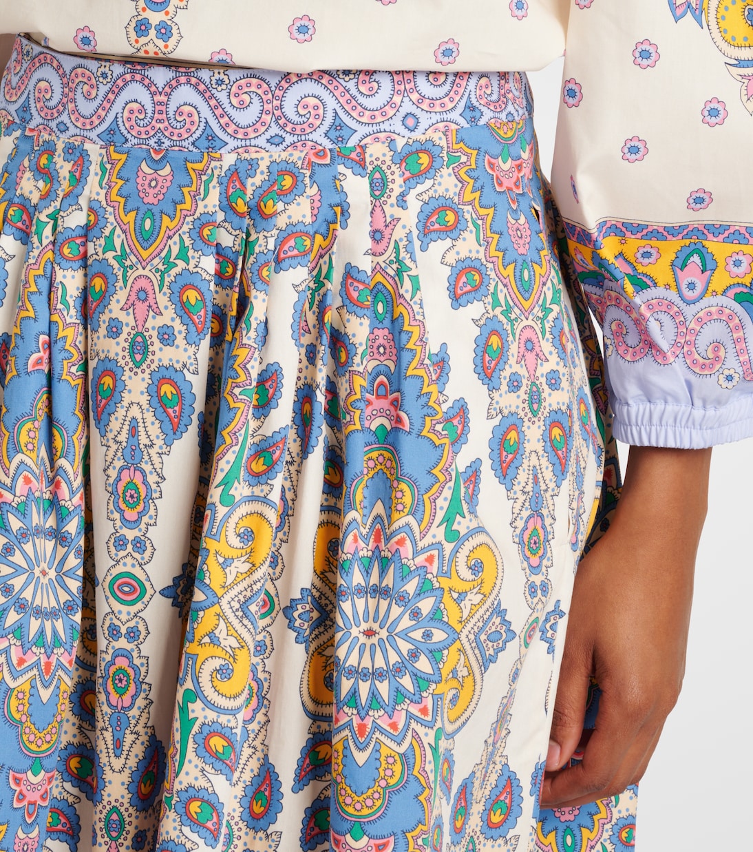Falda midi de algodón con paisley | Etro