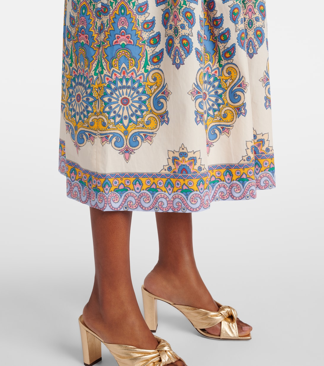 Falda midi de algodón con paisley | Etro
