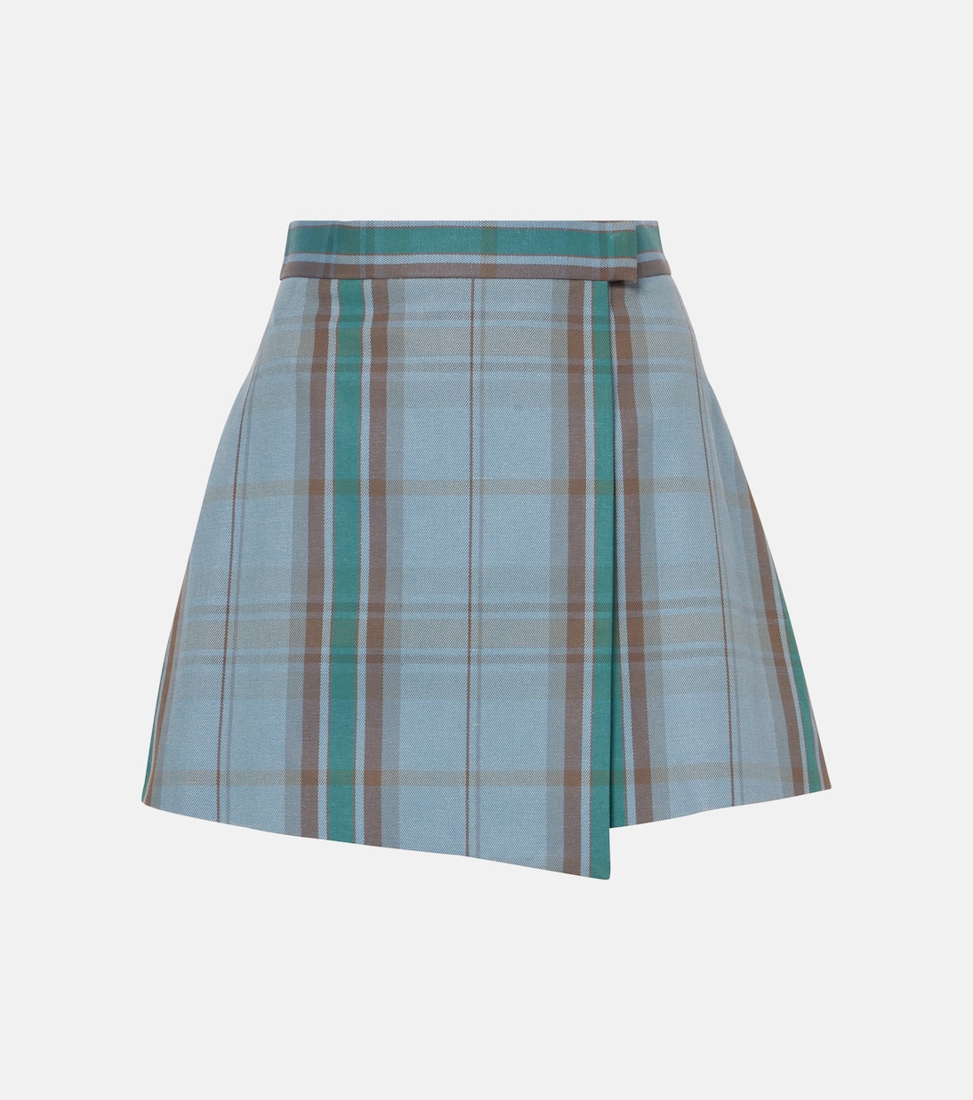 Minifalda Cut Off de algodón y lino con tartán | Vivienne Westwood