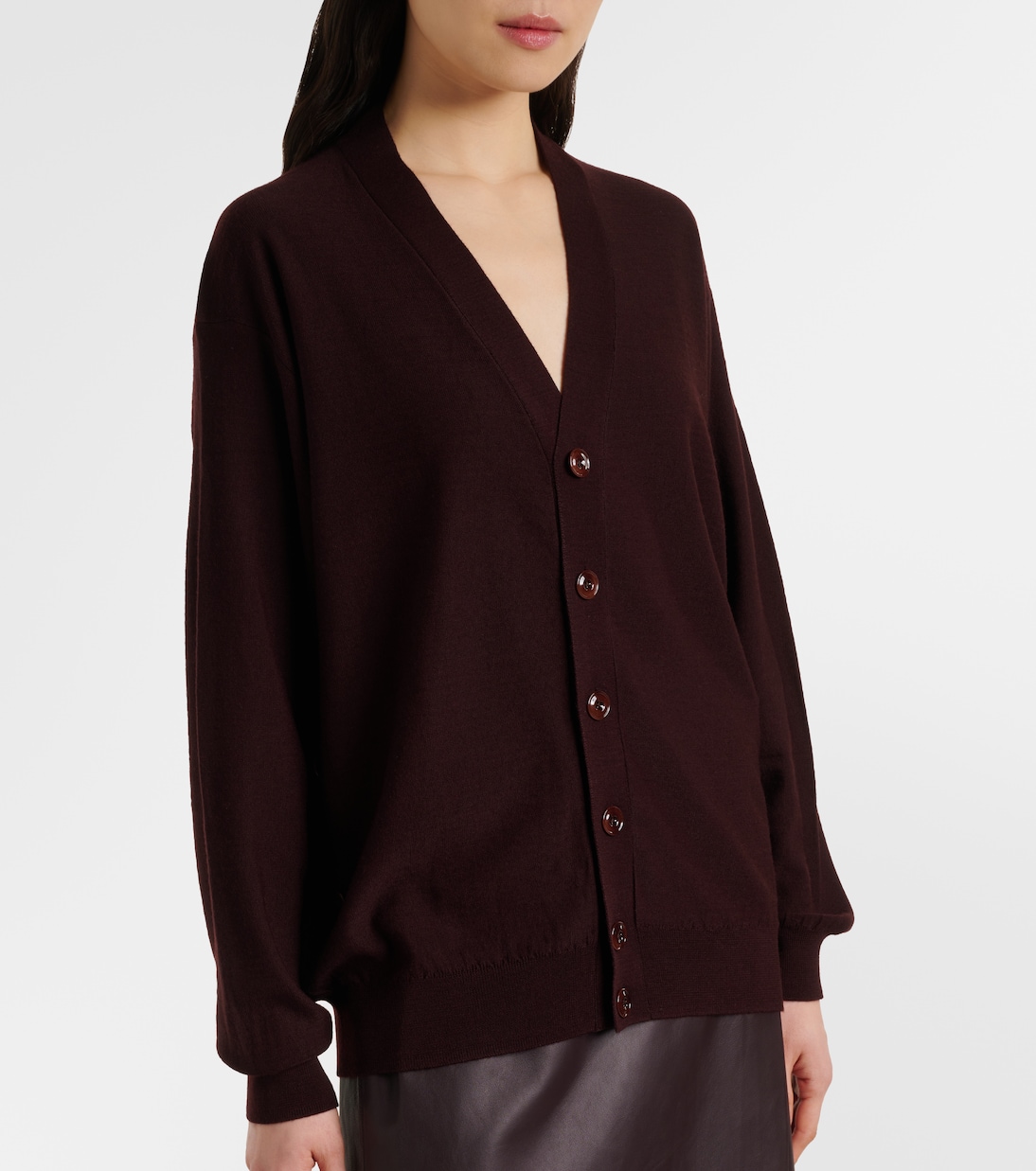 Cardigan Twisted en laine mélangée | Lemaire