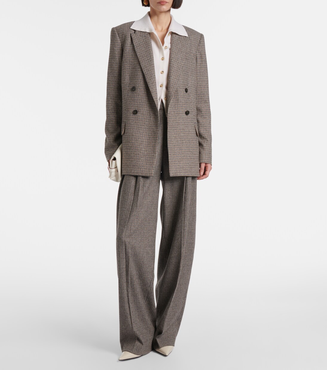 Houndstooth wide-leg pants | Vince