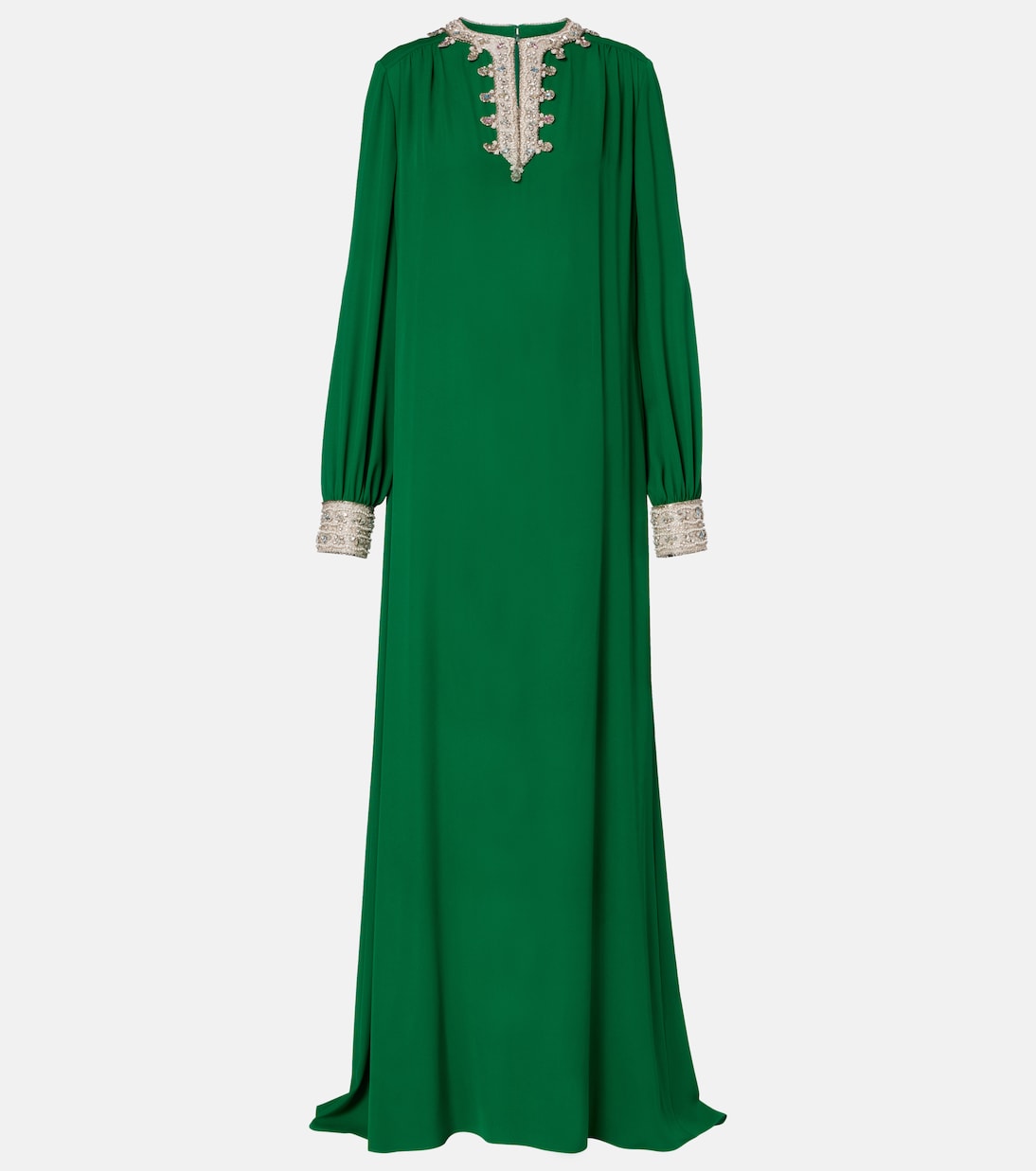 Robe longue en soie à ornements | Valentino