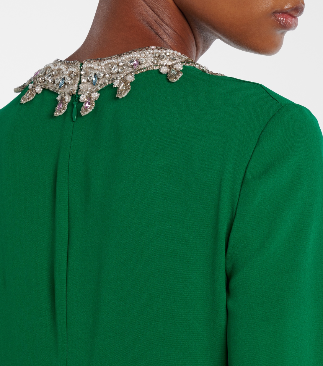 Robe longue en soie à ornements | Valentino