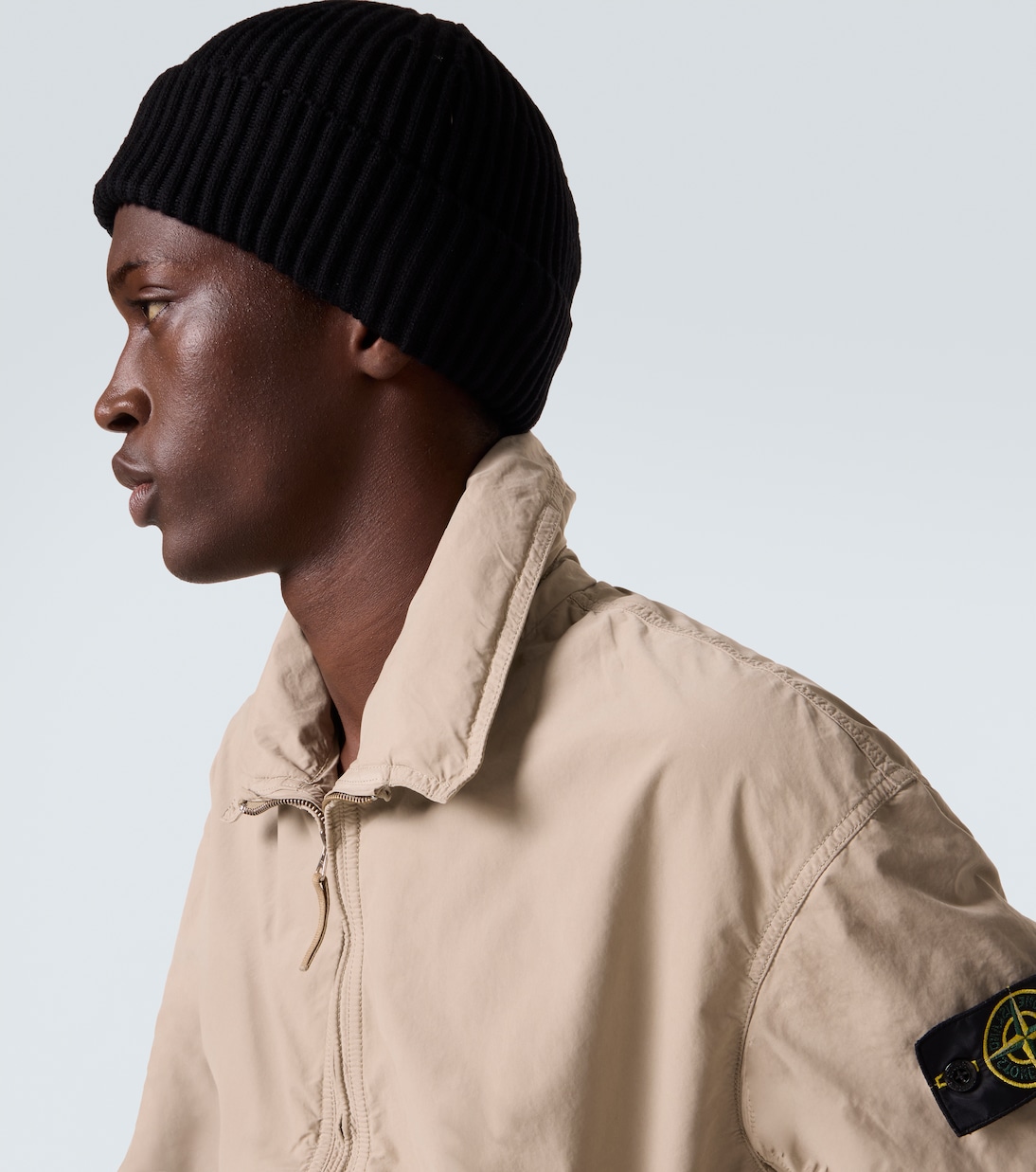 Compass ribbed-knit virgin wool beanie | Stone Island