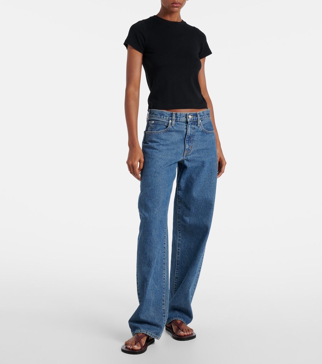 Jeans anchos Tess Long de tiro bajo | Slvrlake