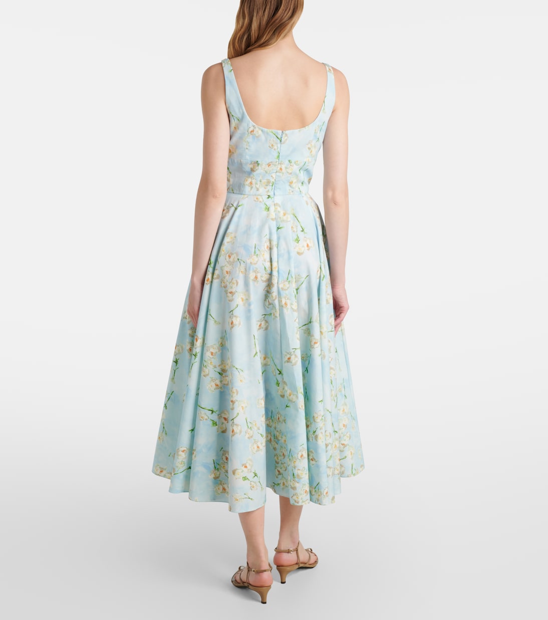 Robe midi Mona en coton à fleurs | Emilia Wickstead