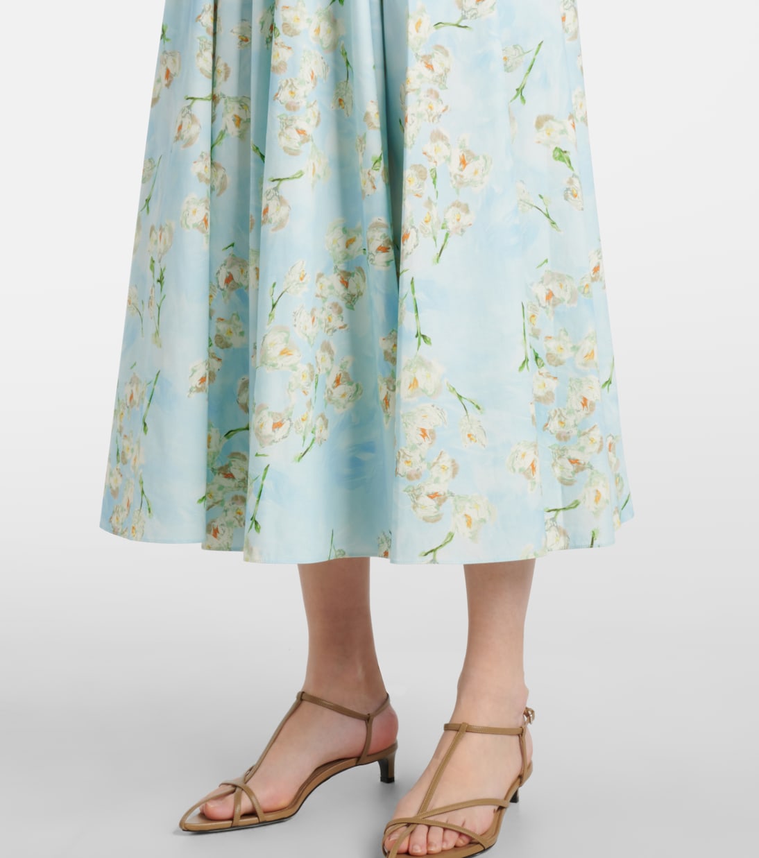 Robe midi Mona en coton à fleurs | Emilia Wickstead