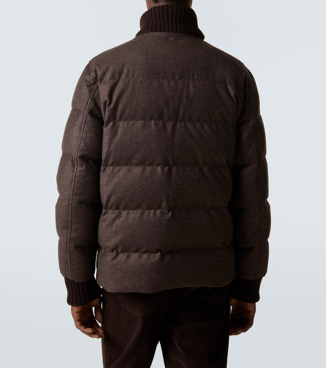 Checked wool and cashmere down jacket | Herno