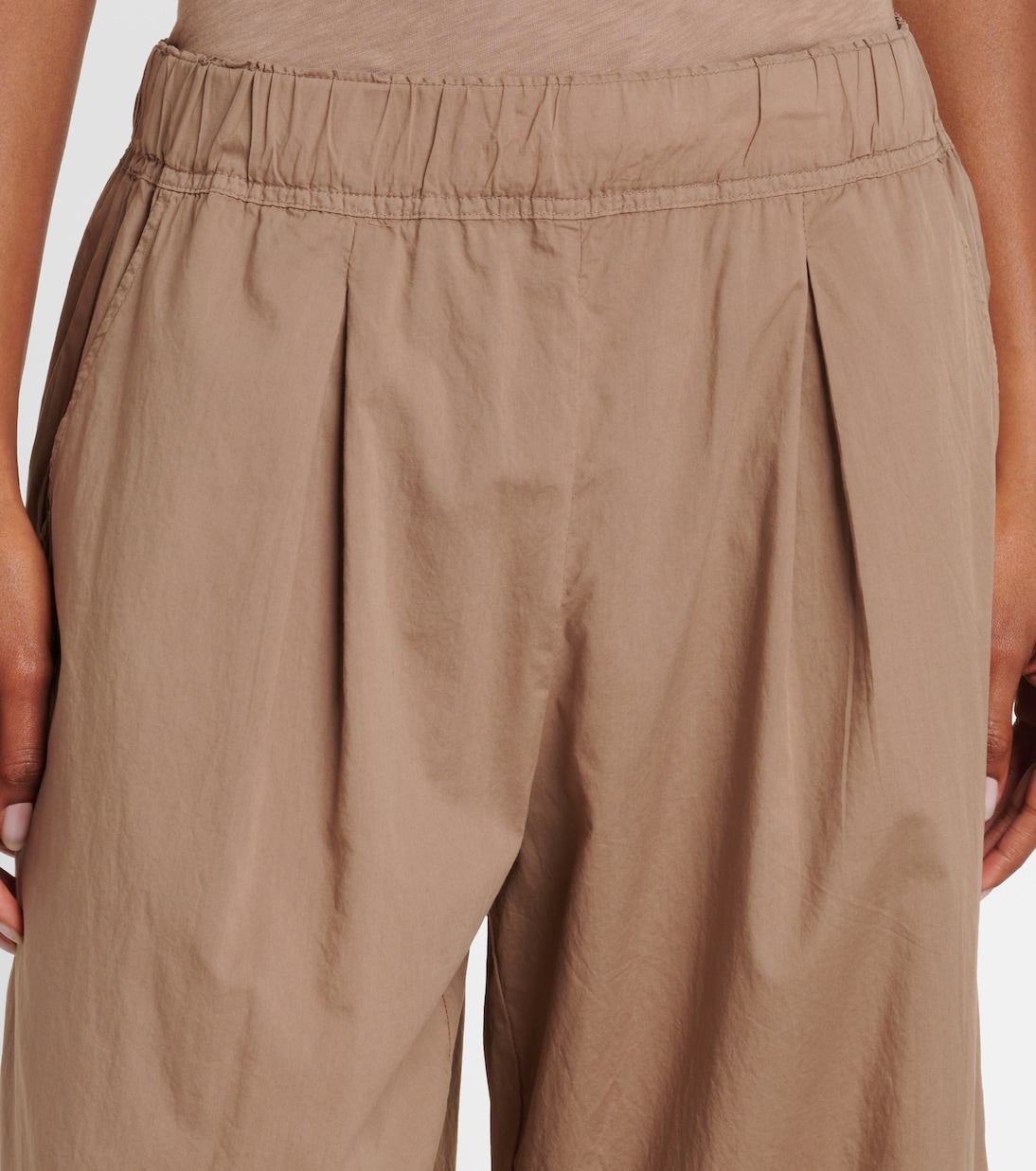 Pantalones anchos Sophia de popelín de algodón | Velvet