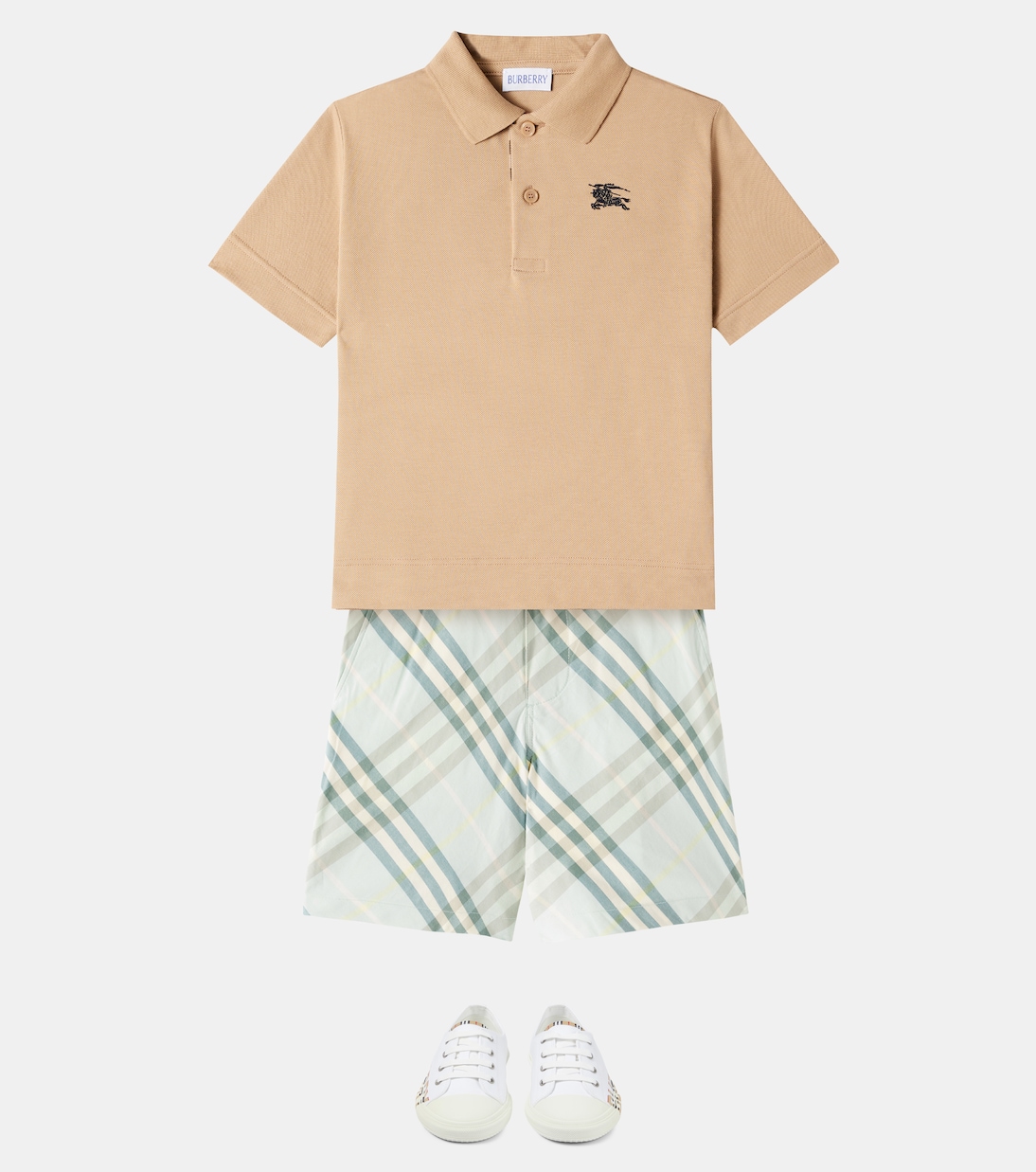 EKD棉质珠地布Polo衫 | Burberry Kids