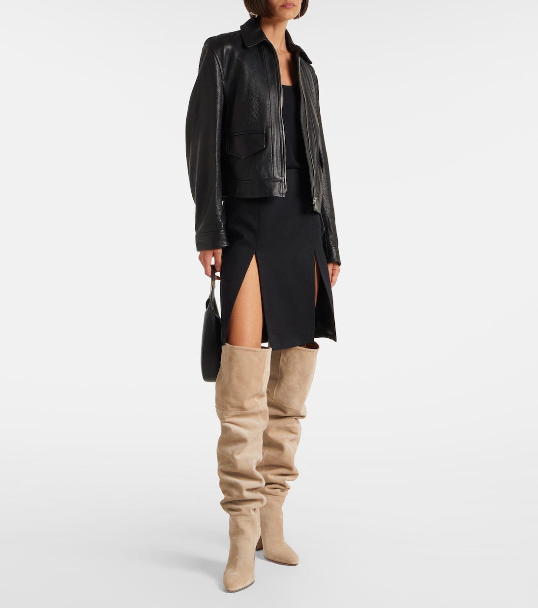 Overknee-Stiefel Lavinia 100 aus Veloursleder | Paris Texas