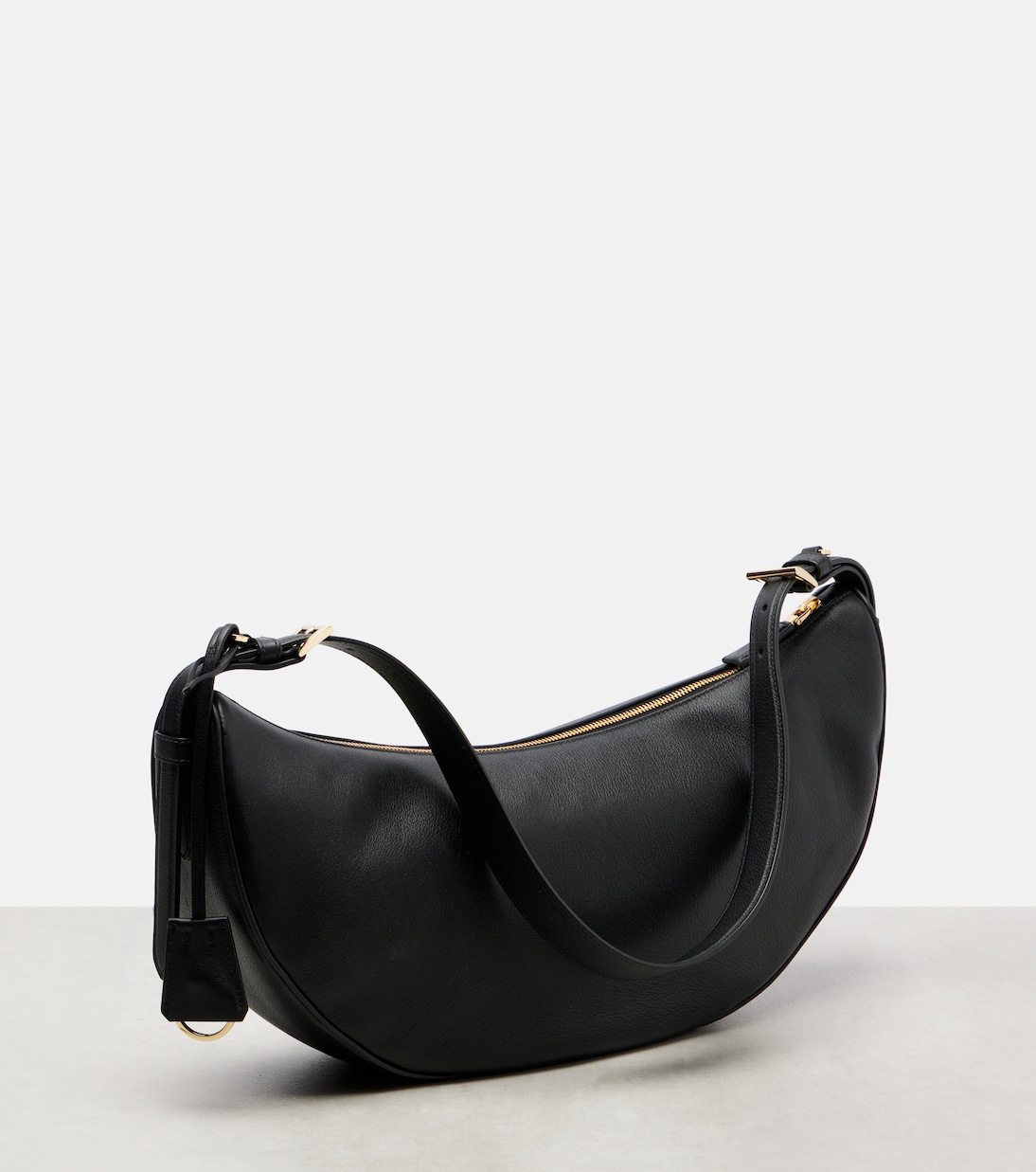 Demi-Lune Large leather shoulder bag | Prada