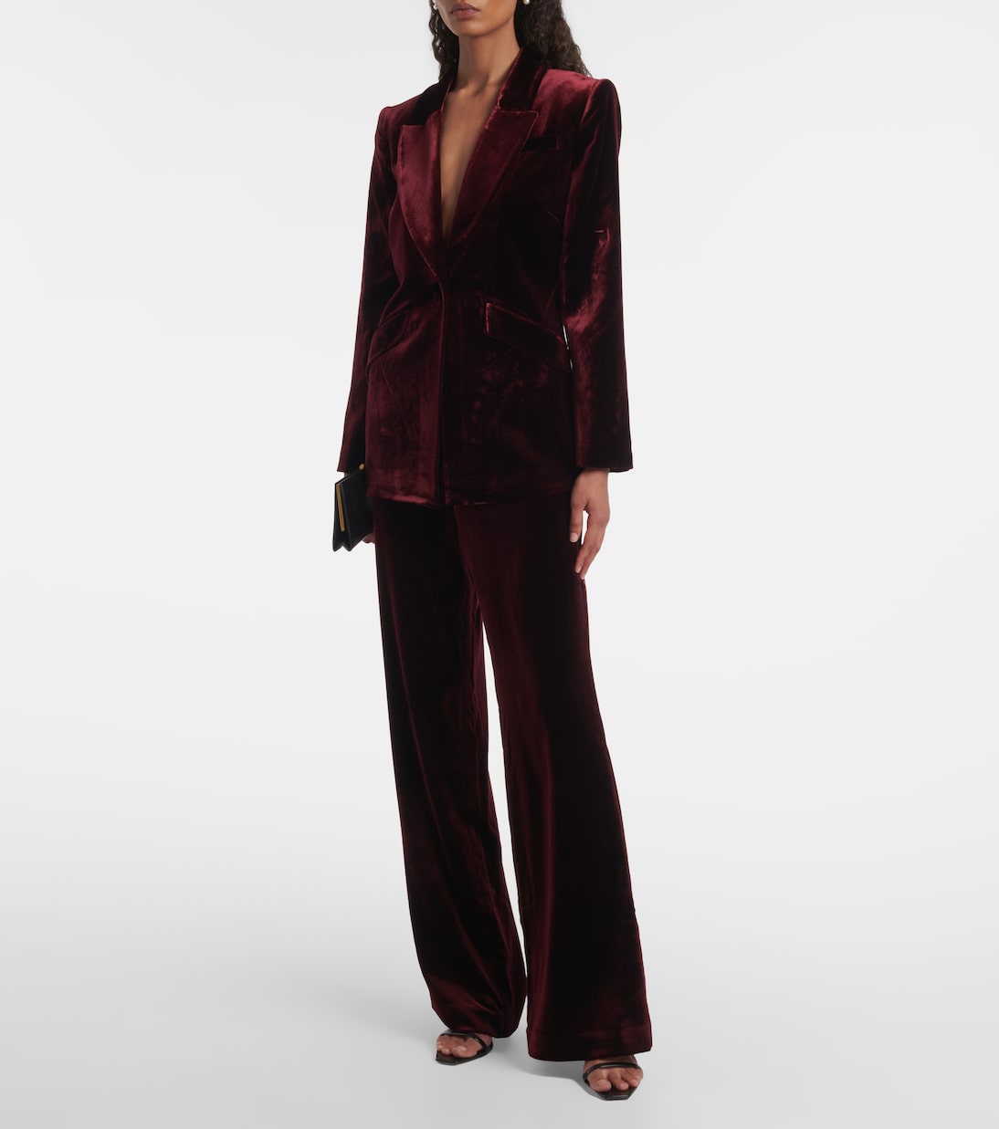 Velvet wide-leg pants | Roland Mouret