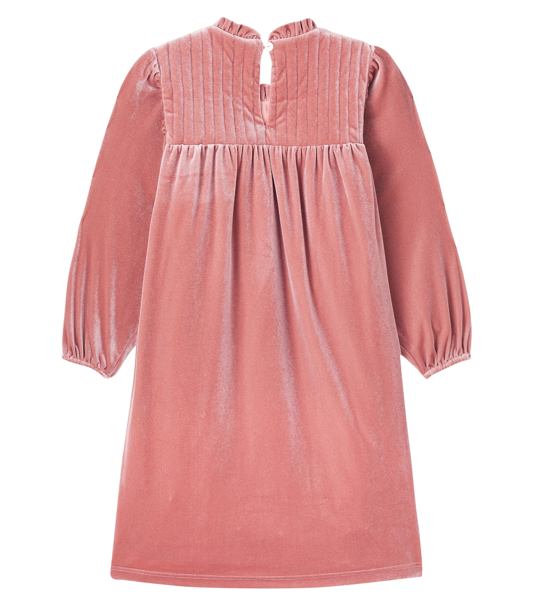 Domitilla embroidered ruffled velvet dress | C'era Una Volta