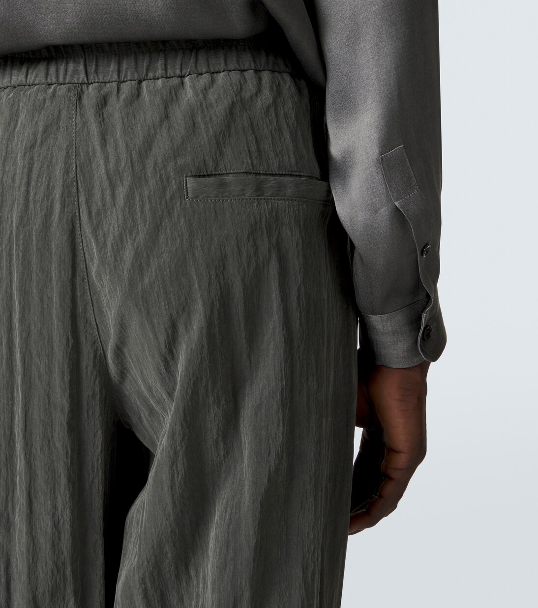 Pleated canvas wide-leg pants | Giorgio Armani