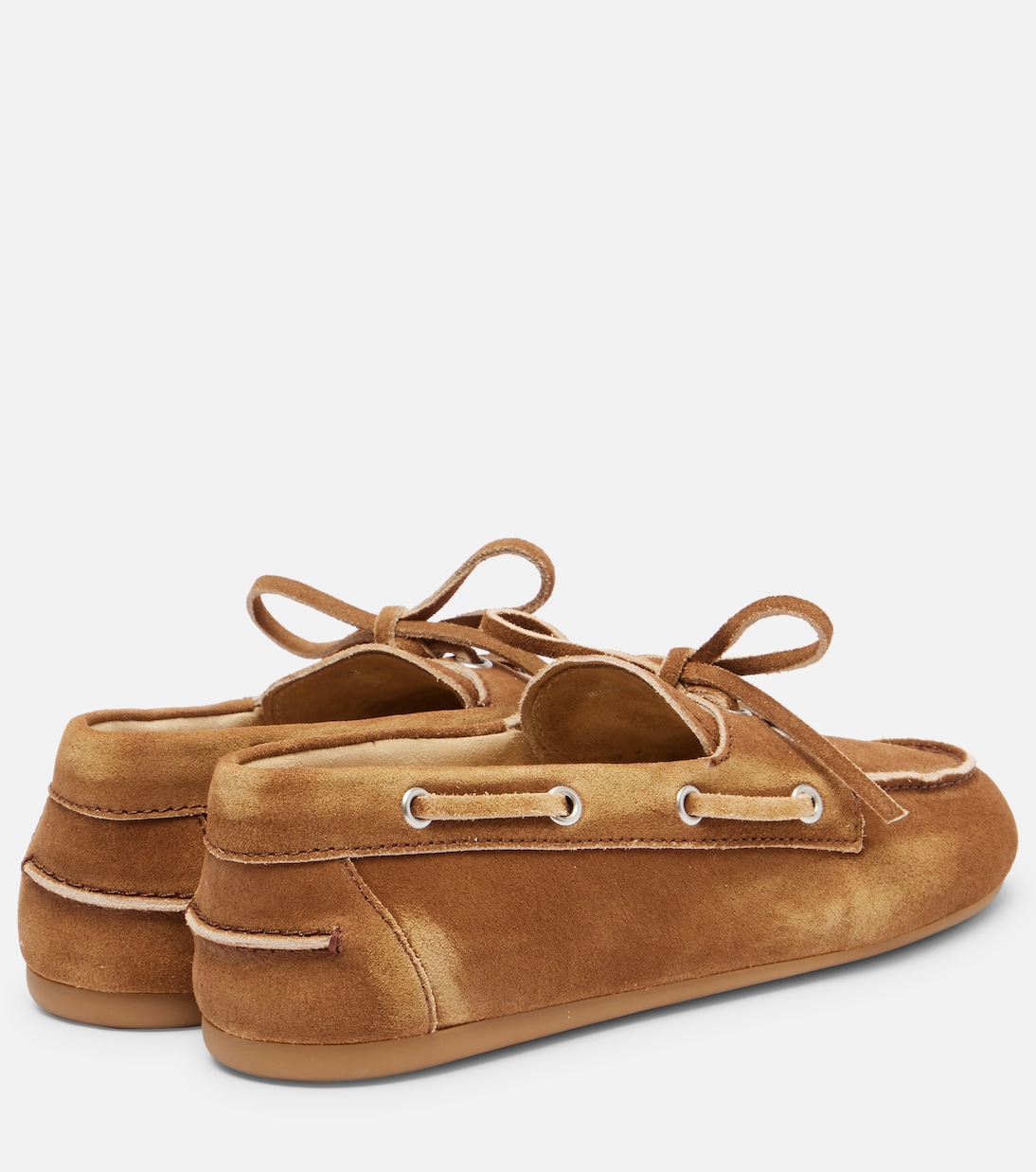 Suede boat shoes | Miu Miu