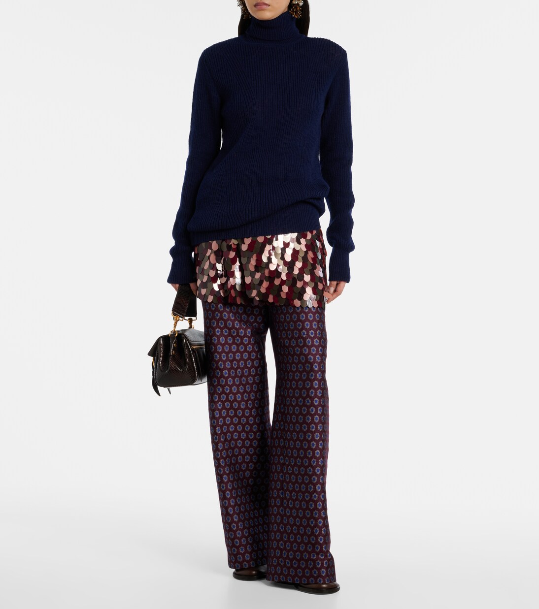 Ribbed-knit wool turtleneck sweater | Dries Van Noten