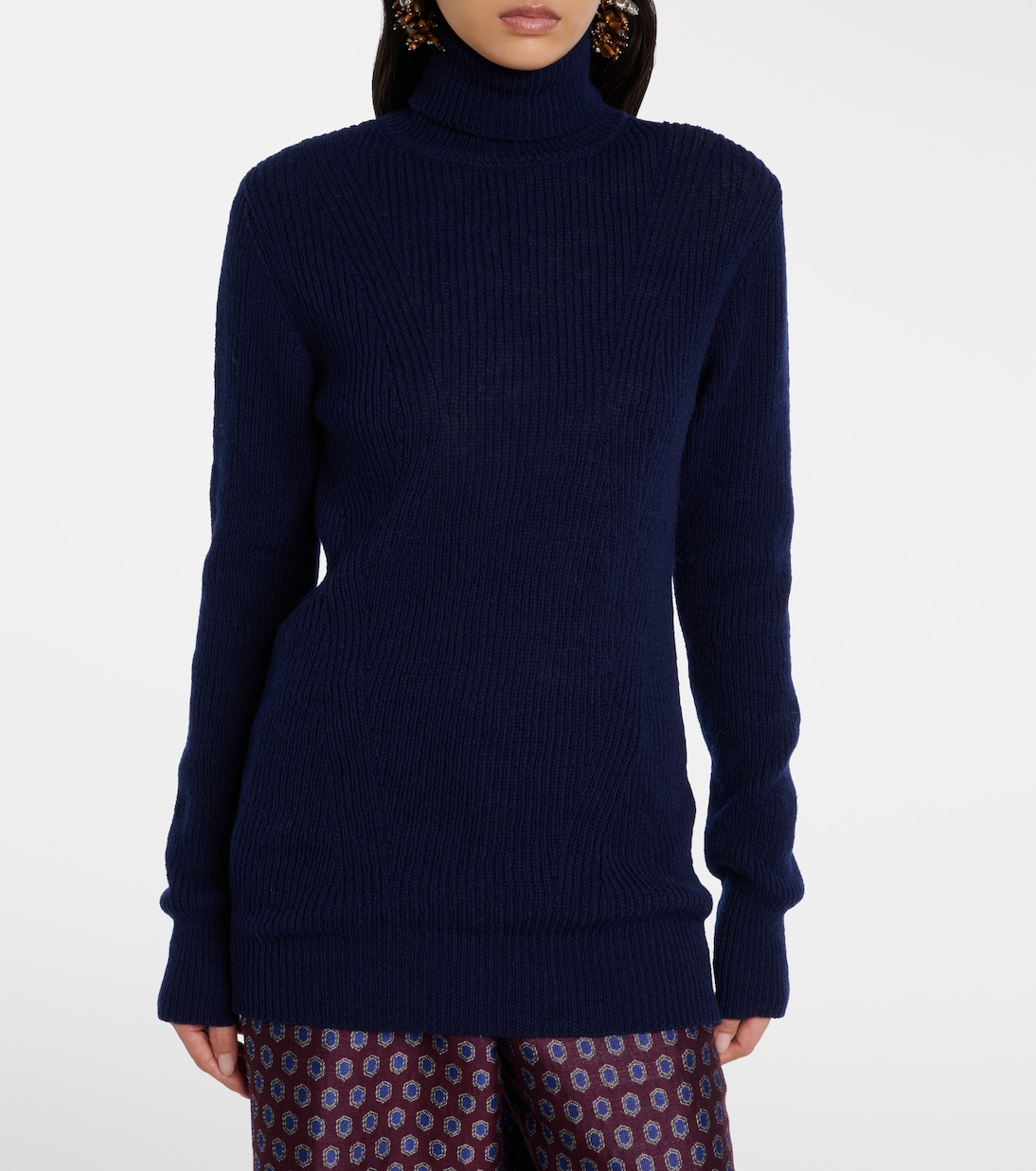 Ribbed-knit wool turtleneck sweater | Dries Van Noten