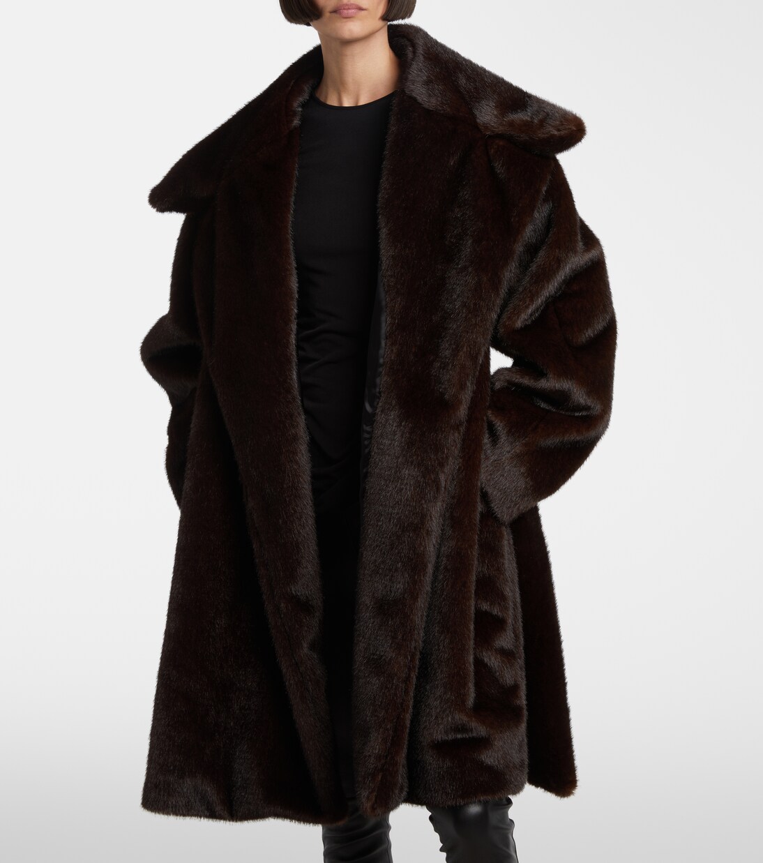 Cappotto con cintura e logo | Coperni