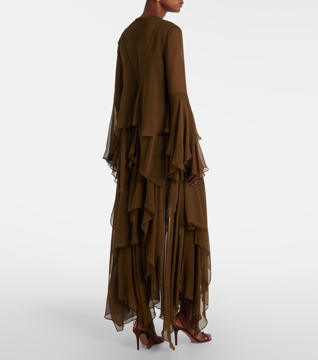 Draped silk organza gown | Zimmermann