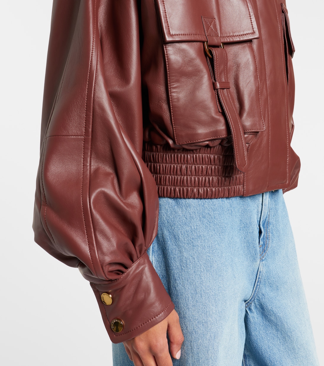 Hypnotic leather bomber jacket | Zimmermann